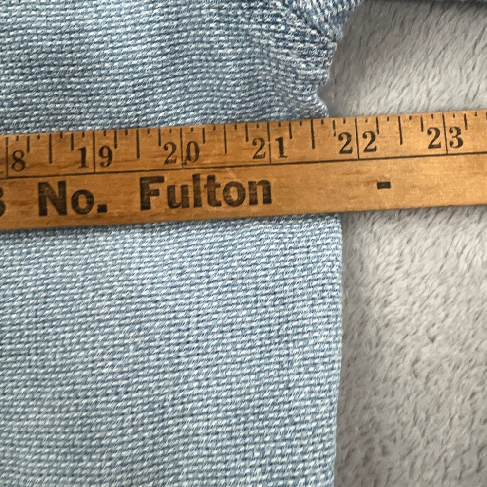 Vintage Y2K Textured Surf Button Down Medium Blue Men Streetwear Boho Shirt - Picture 10 of 12